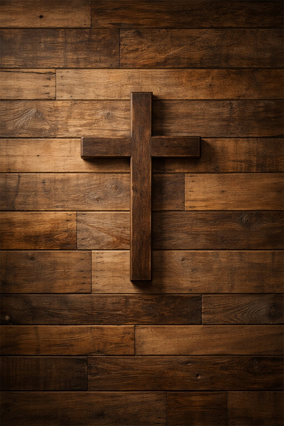 Toile de fond Pâques Mur Croix Bois Rustique LXX61-50