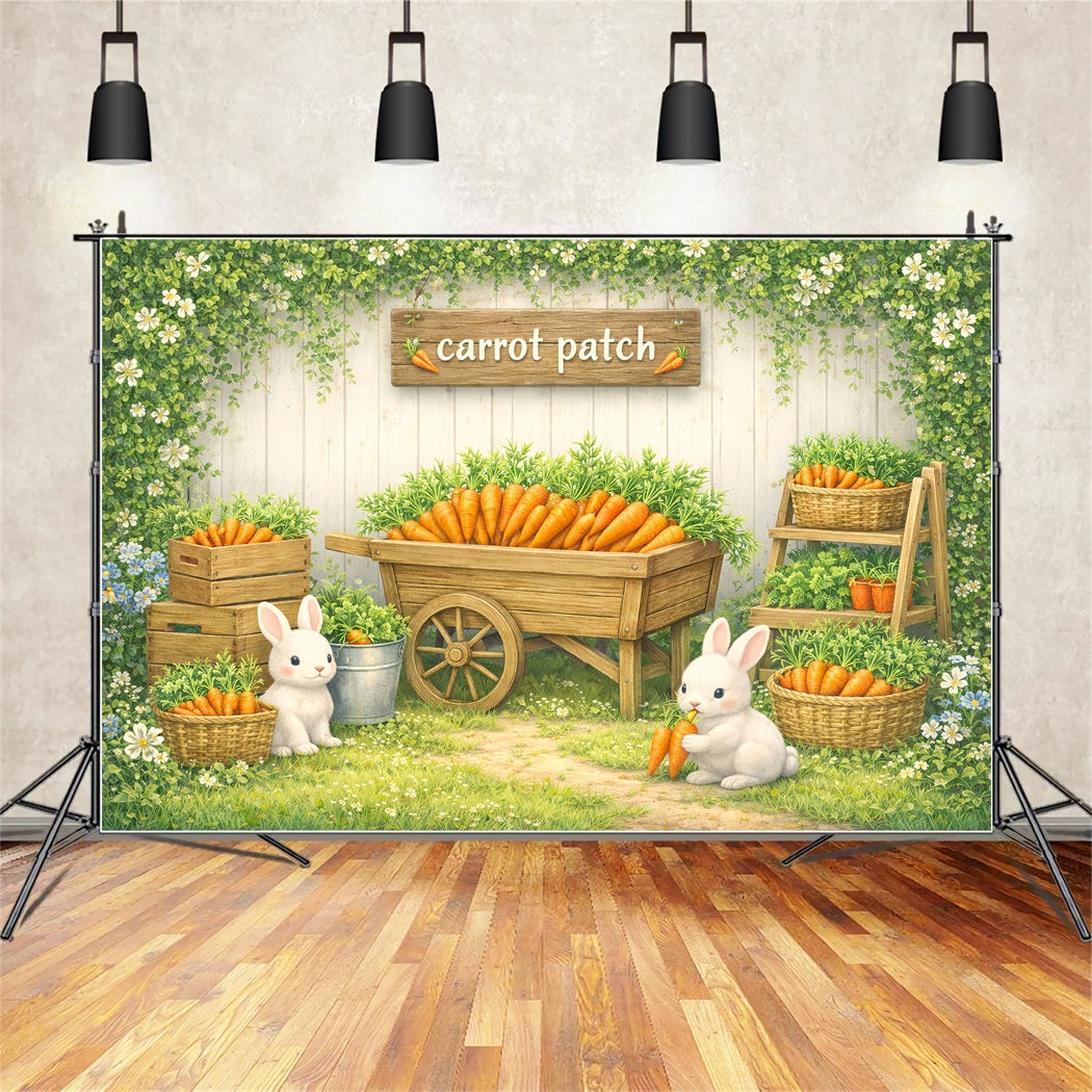Toile de fond Pâques Jardin Fantaisiste Lapin LXX61-98