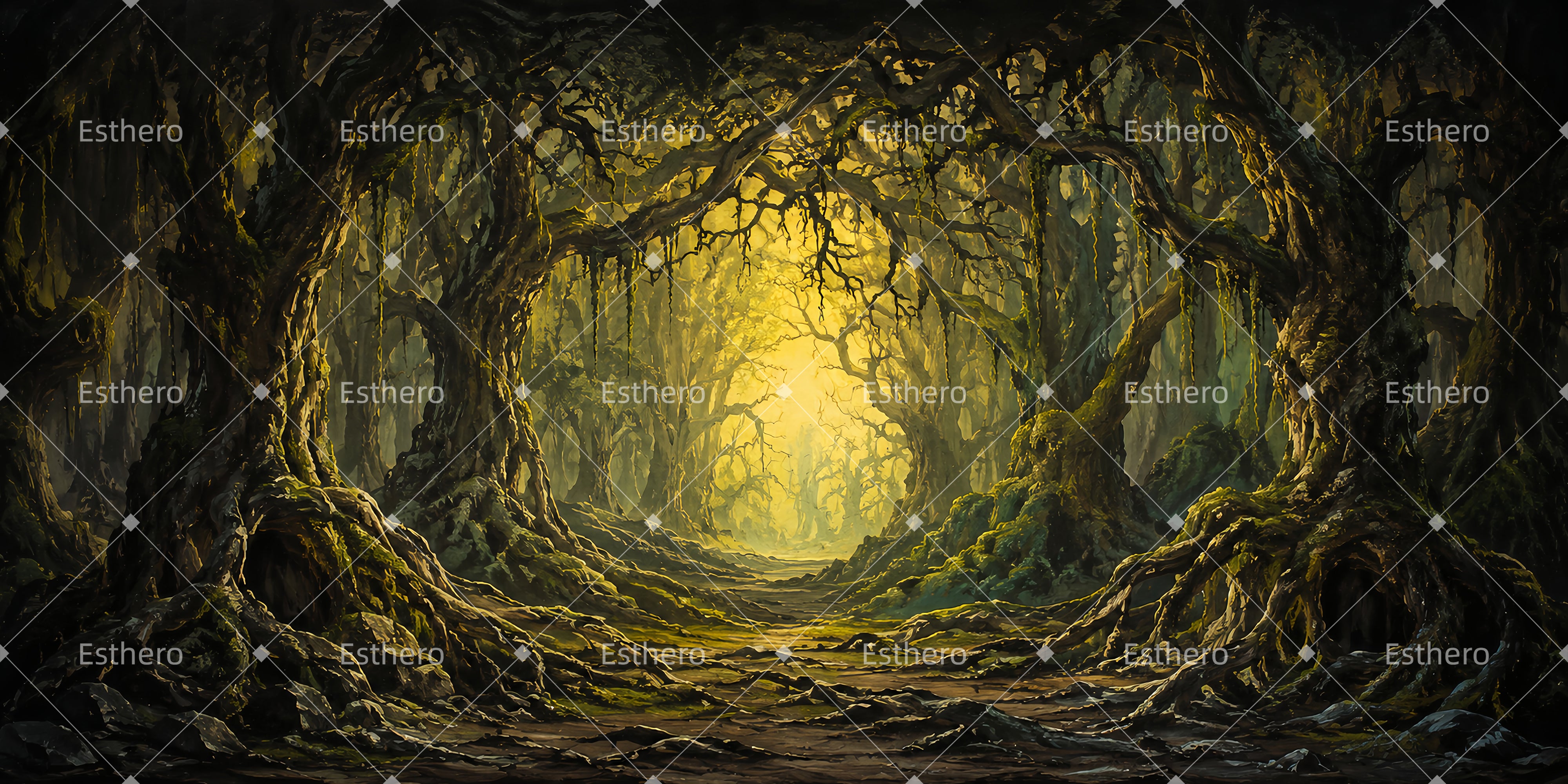 Décor de scène forêt Ombres de la forêt Décors de spectacle LXX66-T126