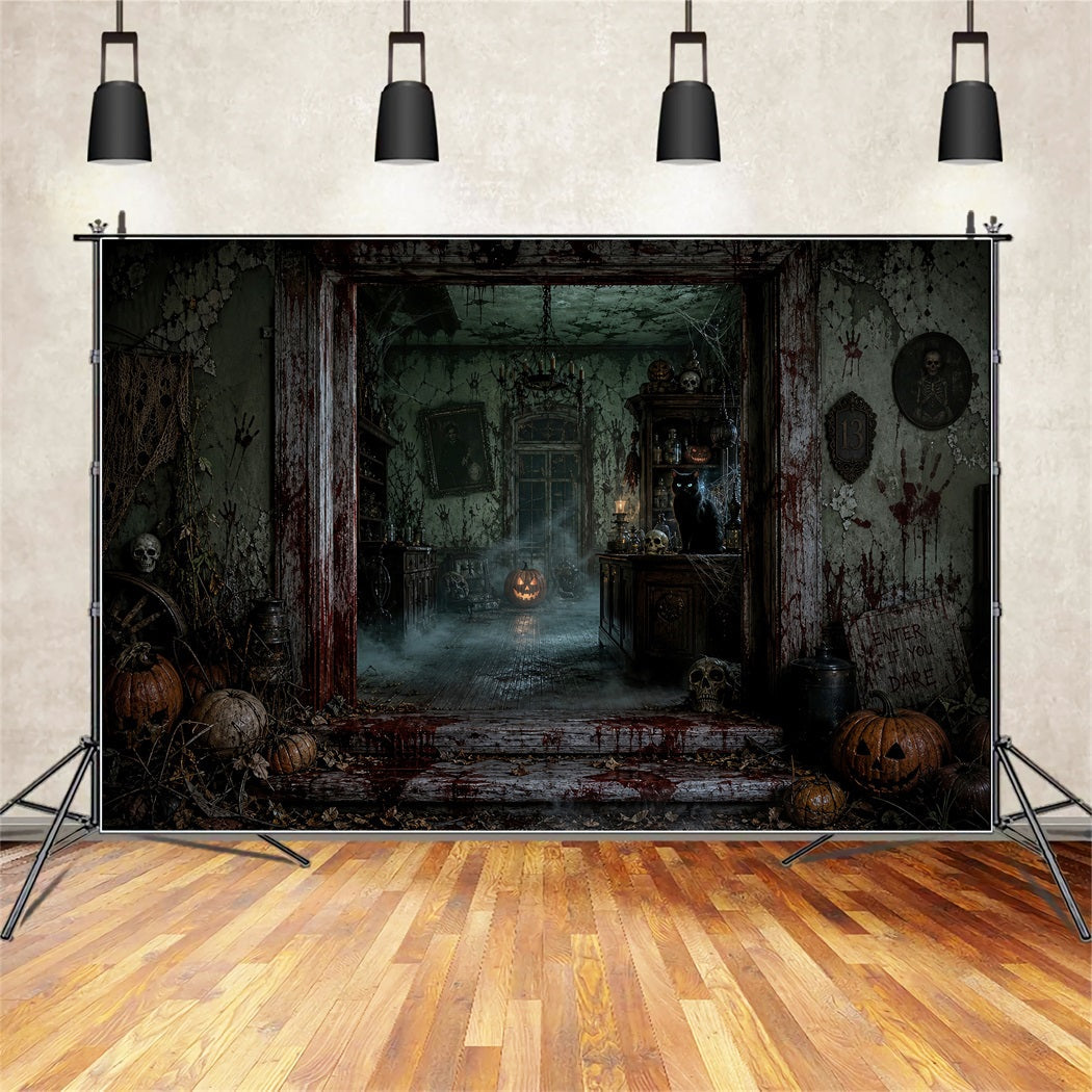 Idées De Décors Pour Une Fête D'Halloween Entrée De Manoir Hanté Et Sanglant Décors LXX67-94