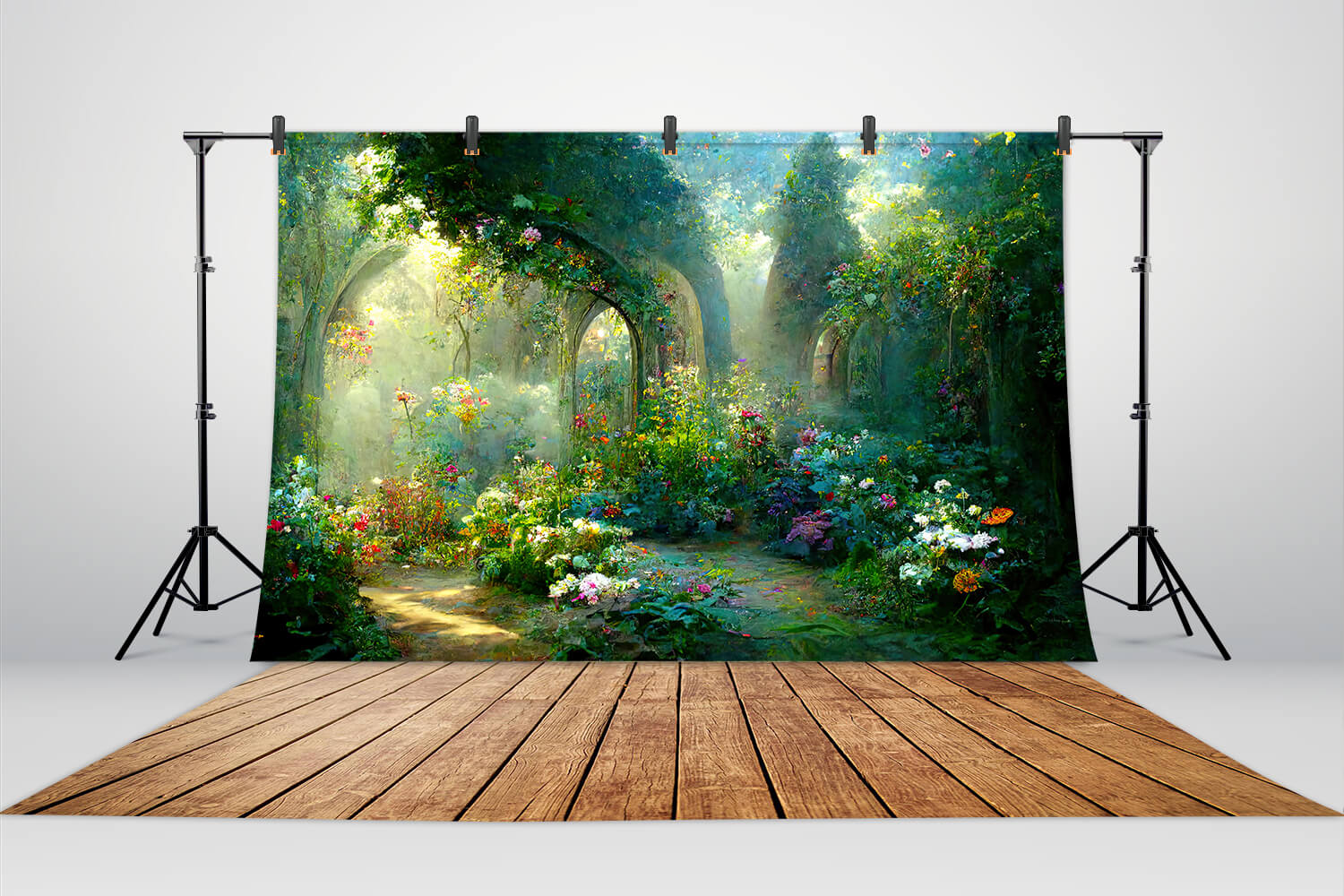 Arches de Fleurs de Jardin de Conte de Fées Toile de Fond M-25