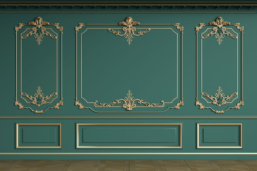 Mur Intérieur Classique Avec Toile de Fond Moulurée M-71