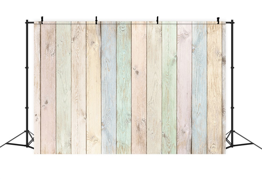 Panneau de Bois Multi-Couleurs pour Pâques Toile de fond M1-16