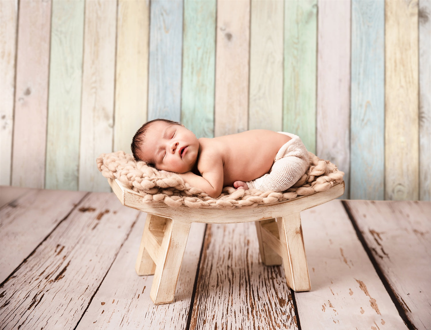 Panneau de Bois Multi-Couleurs pour Pâques Toile de fond M1-16