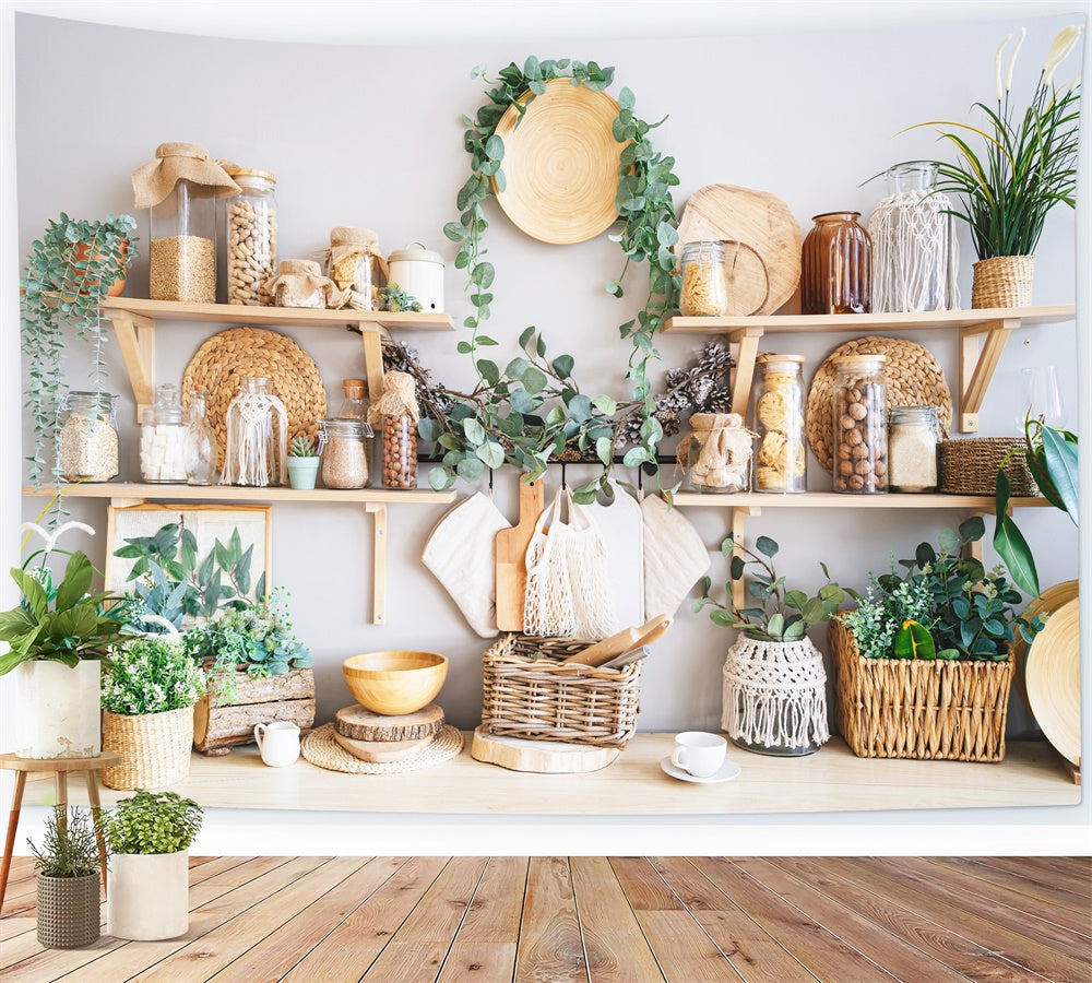 Printemps Tissage Décoration Verdure Fraîche Toile de fond M1-51