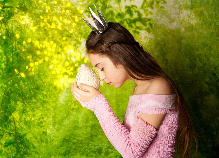 Printemps Art Nuances de vert Entrelacées au soleil Toile de fond M1-61