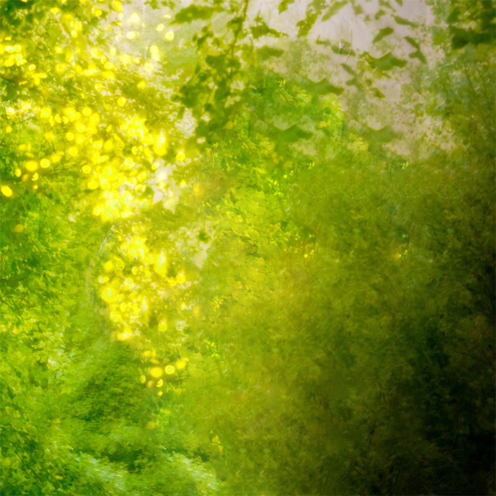 Printemps Art Nuances de vert Entrelacées au soleil Toile de fond M1-61
