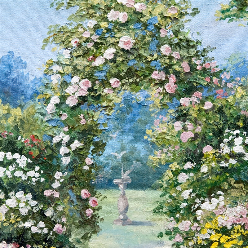 Arche de fleurs printanières Sculpture Jardin Toile de fond M1-69