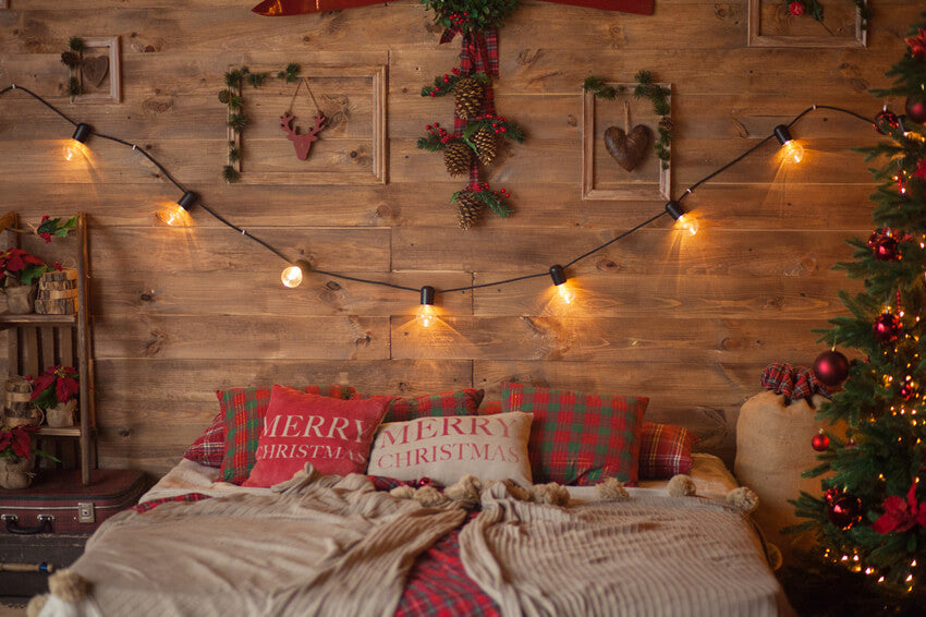 Noël Tête de lit douillette Toile de fond M10-26