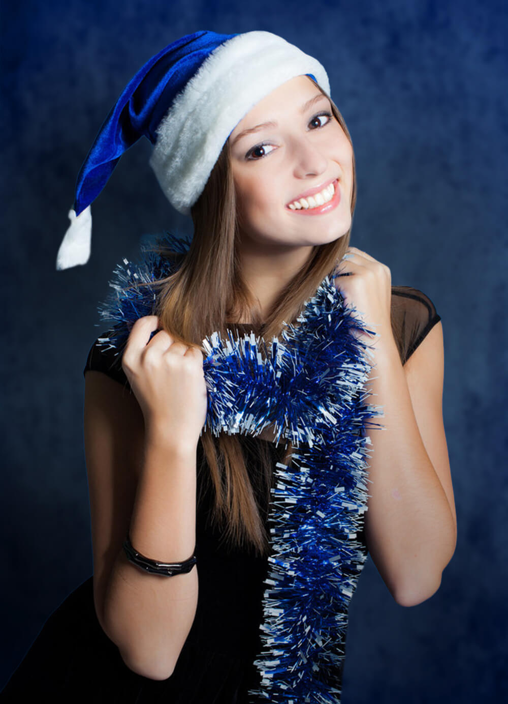 Rétro Bleu Abstrait Moucheté Toile de fond pour Photographie M10-35