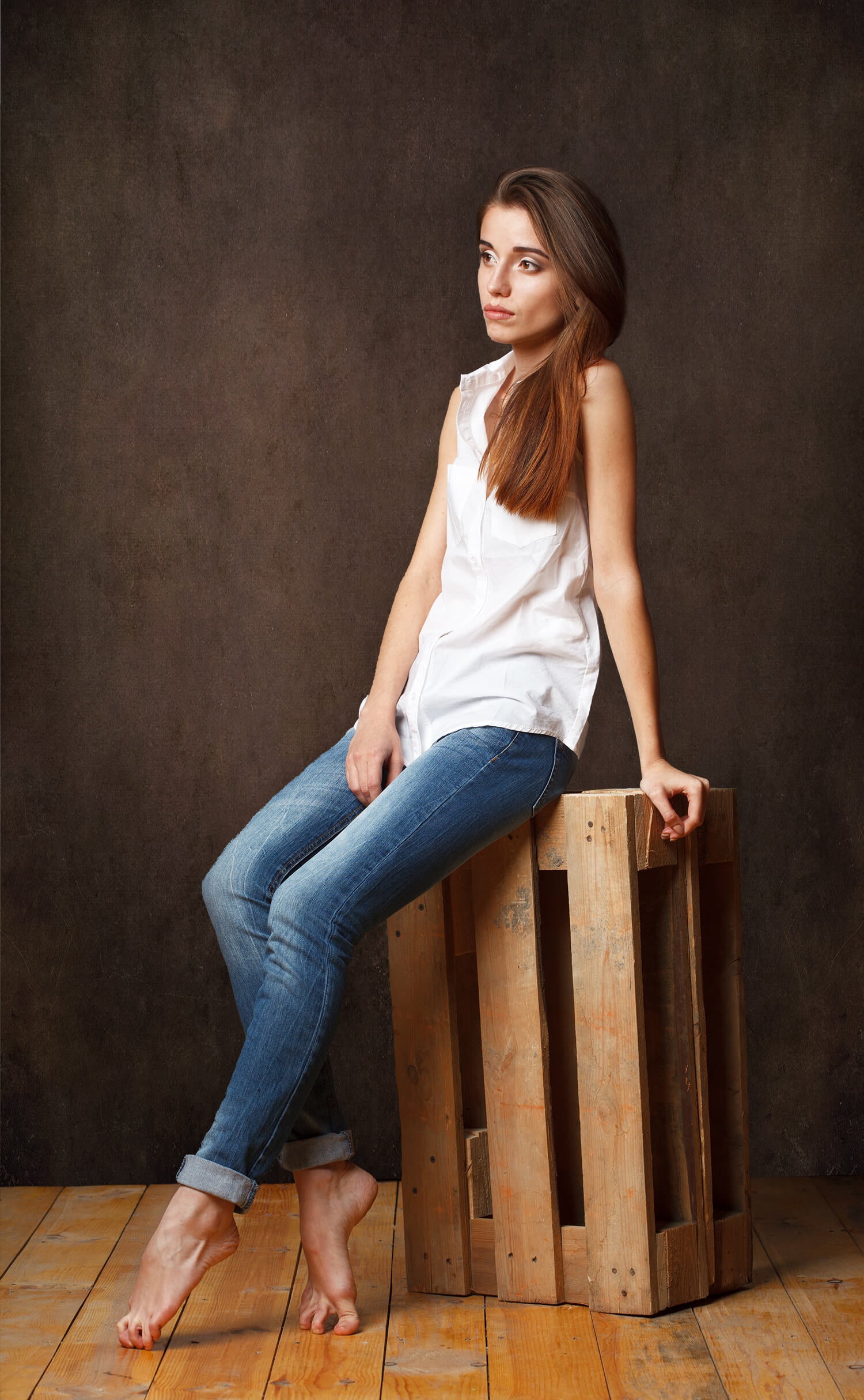 Vintage Marron Abstrait Texturé Toile de fond pour portrait M10-36