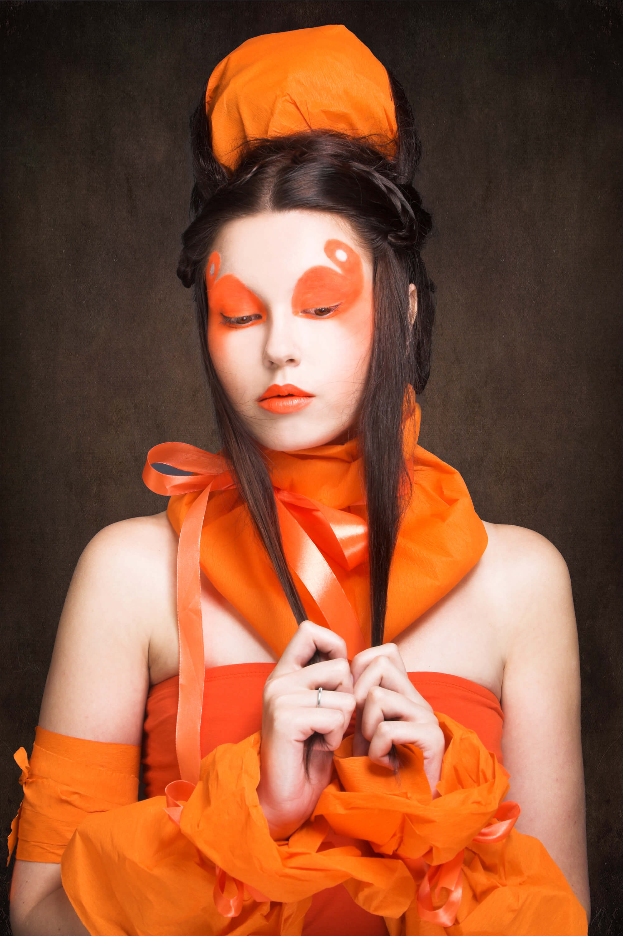 Vintage Marron Abstrait Texturé Toile de fond pour portrait M10-36