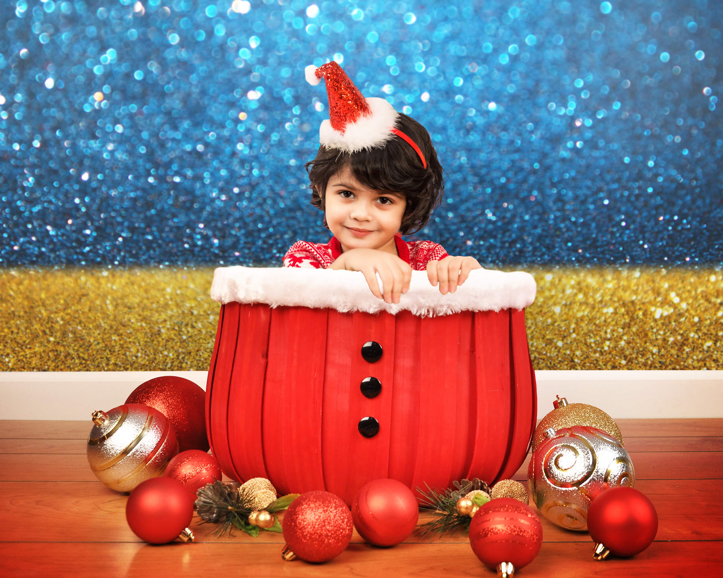 Toile de fond bleu et or à paillettes pour la photographie M10-40