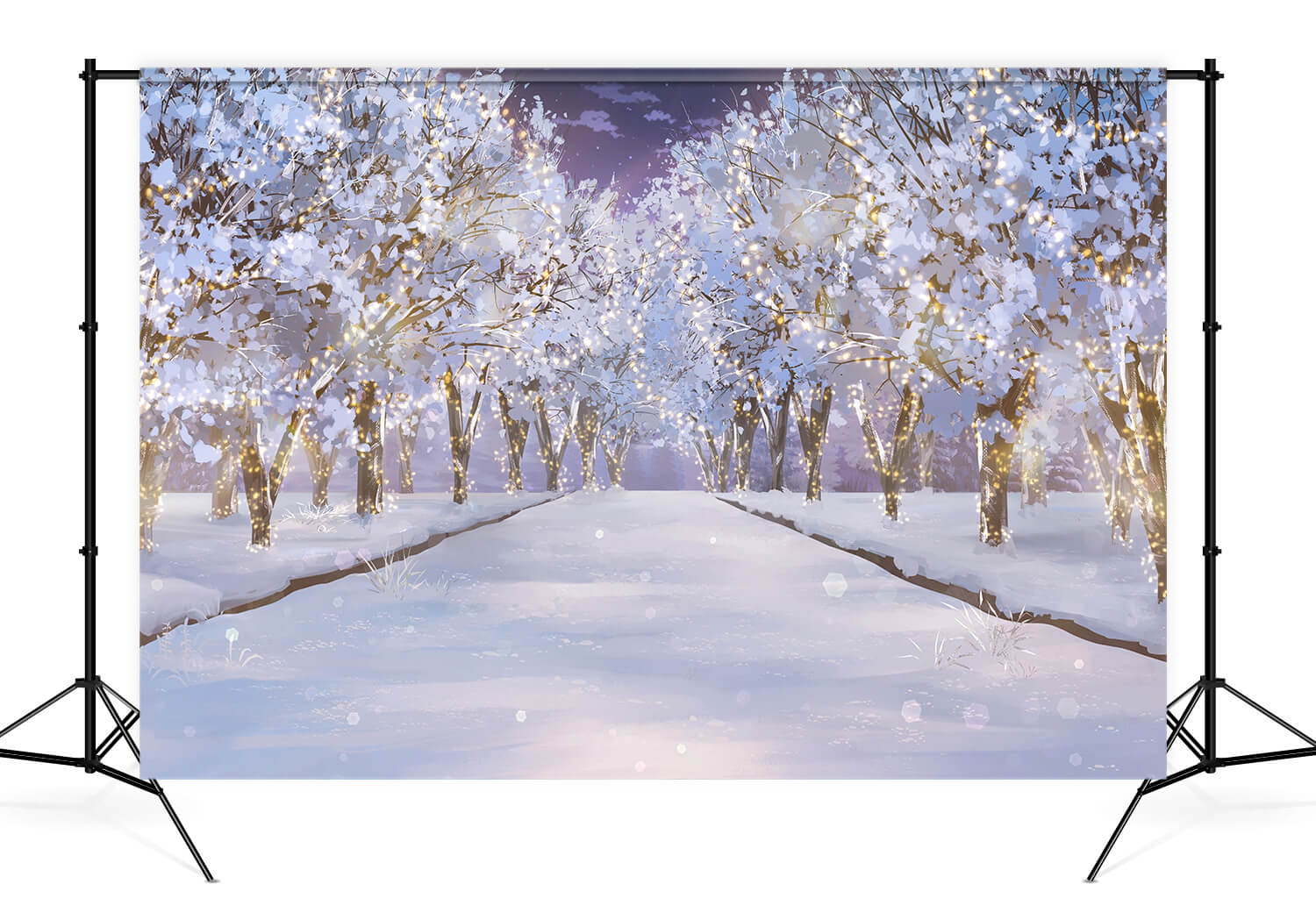 Hiver Neige Forêt Pays des Merveilles Scénario Toile de fond M10-61