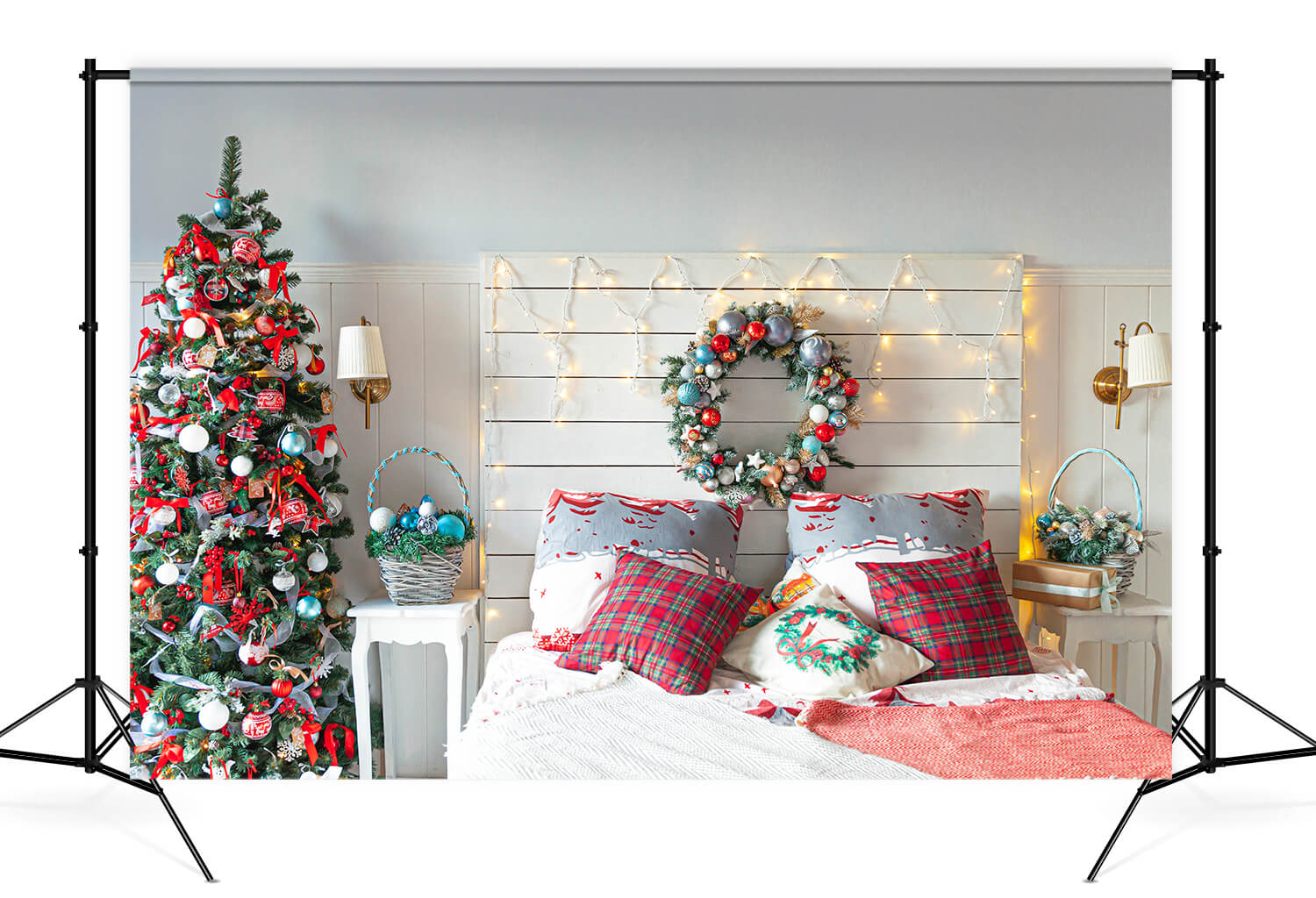 Arbre de Noël Décor Chambre Intérieur Toile de fond M11-37