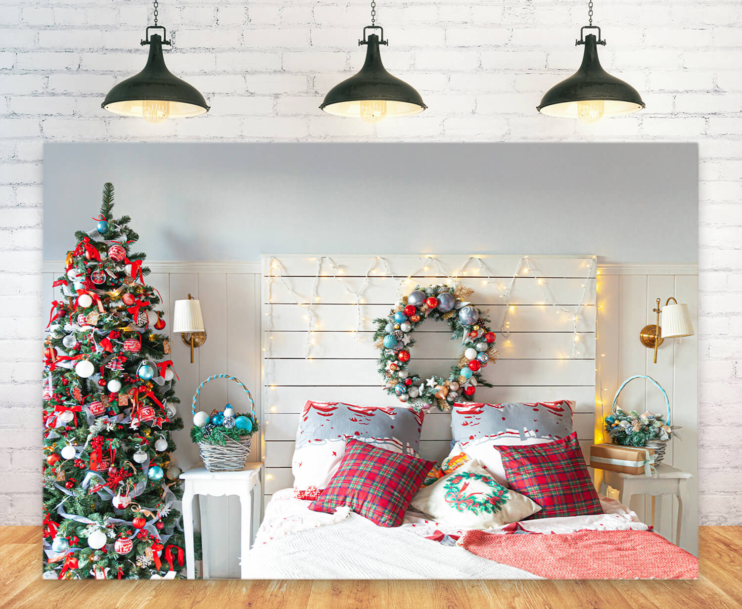 Arbre de Noël Décor Chambre Intérieur Toile de fond M11-37