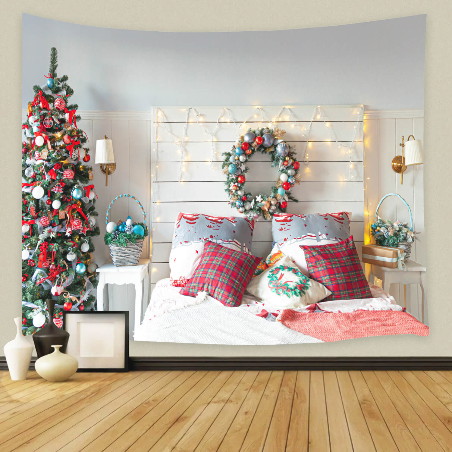 Arbre de Noël Décor Chambre Intérieur Toile de fond M11-37