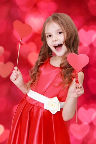 St Valentin avec Halo Rouge de Coeur Amour Romantique Toile de fond M12-09