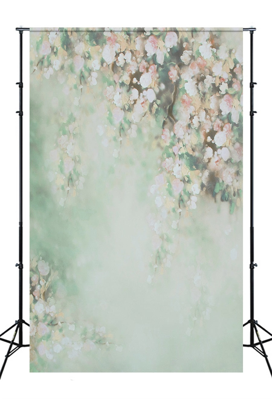 Abstrait Elégant Fleur Pâle Vert Frais Toile de fond M12-37