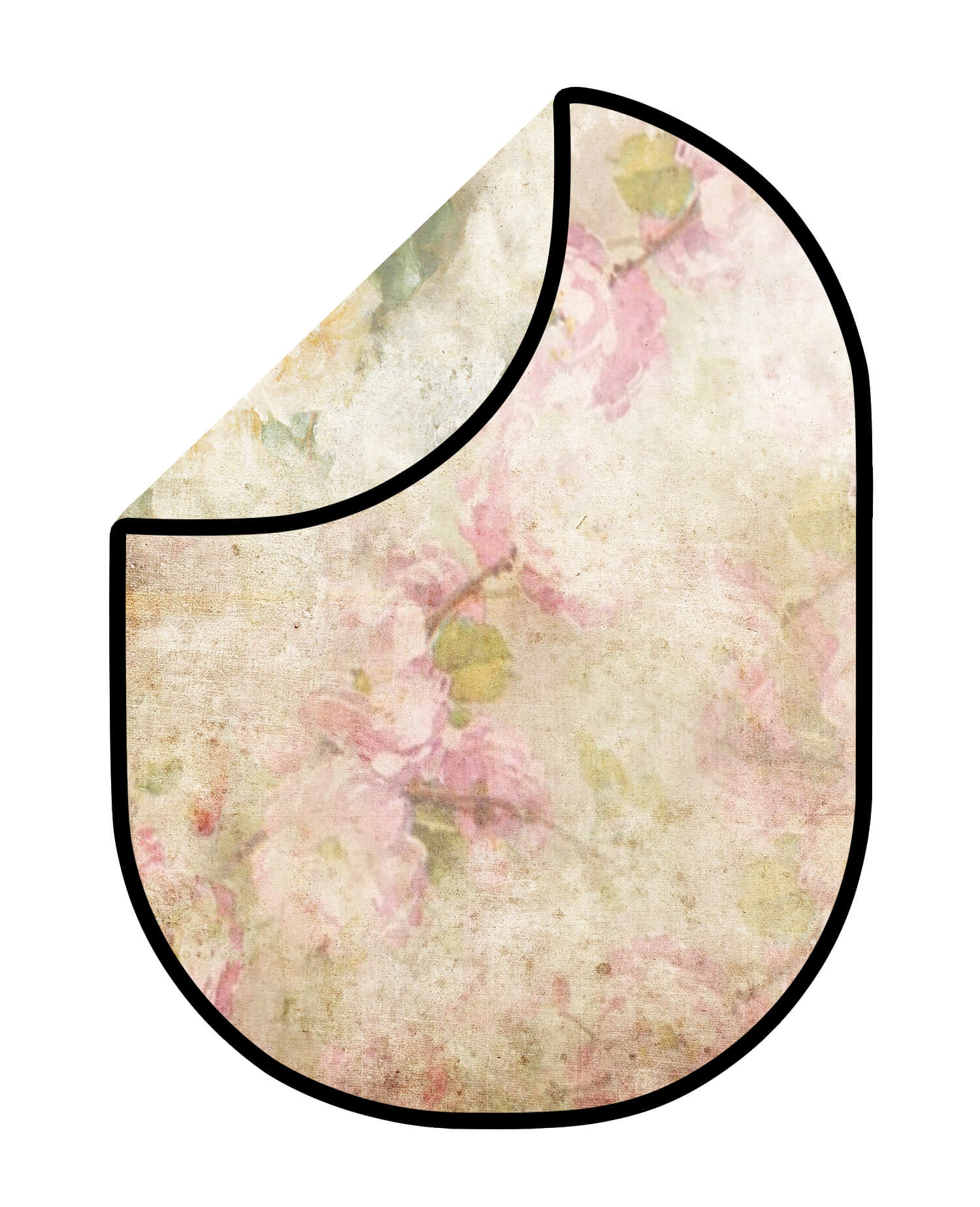 Pliable Elégant Rose Vintage/Rosebud Jaune Pâle Double Face Toile de fond M12-49