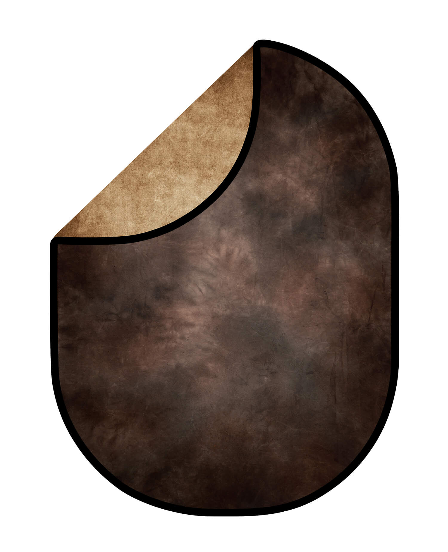 Toile de fond pliable Abstrait Marron foncé/Marron clair double face 5x6.5ft (1.5×2M) M12-77