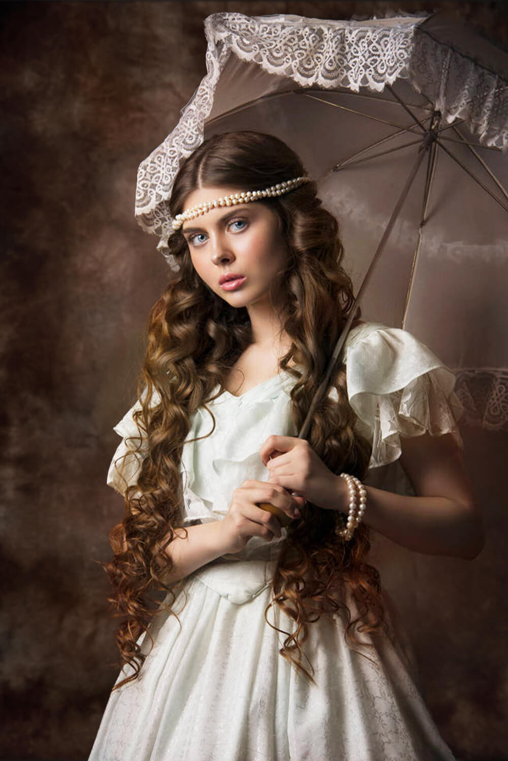 Toile de fond pliable Abstrait Marron foncé/Marron clair double face 5x6.5ft (1.5×2M) M12-77