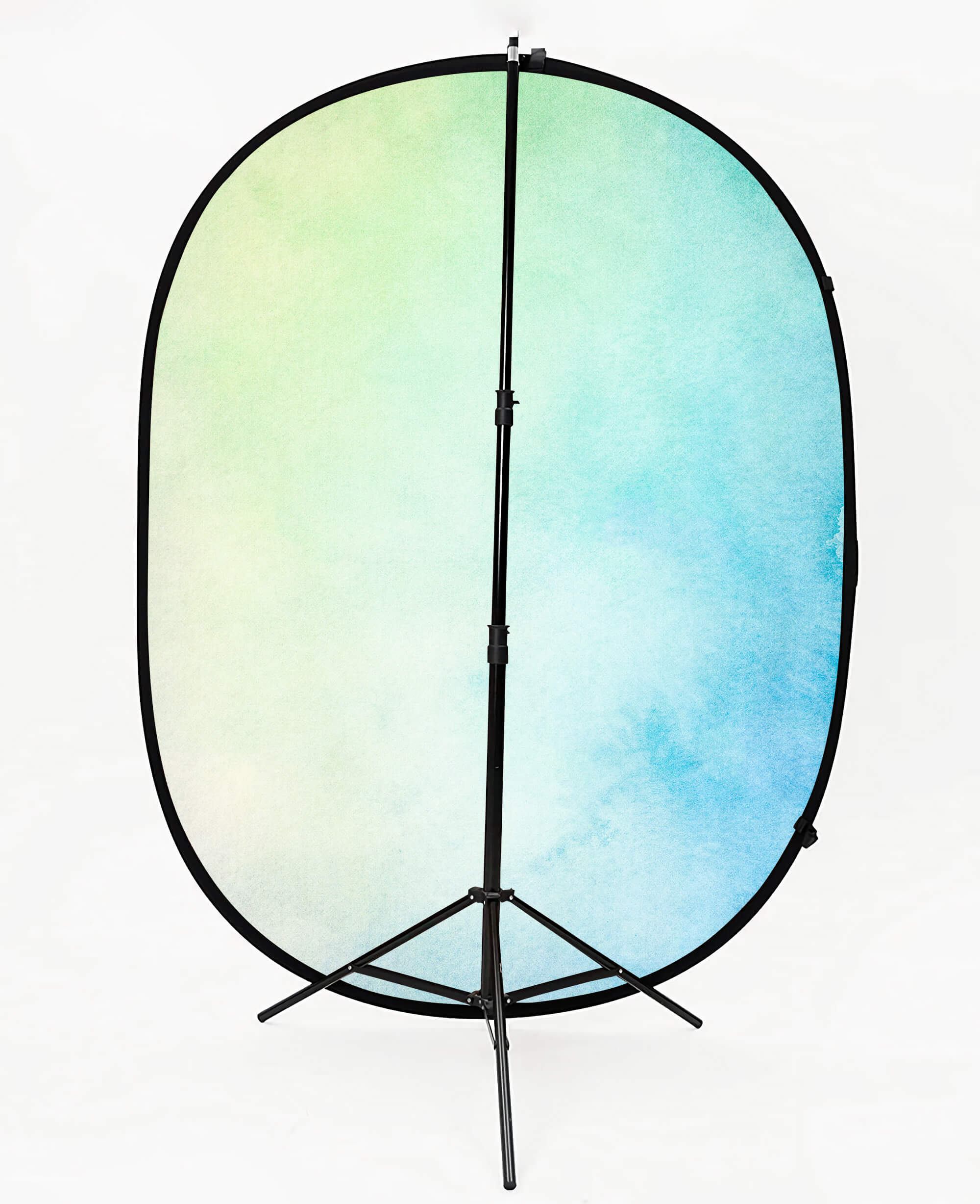 Toile de fond pliable Rose bonbon/Bleu vif Vert dégradé double face 5x6.5ft (1.5×2M) M12-80