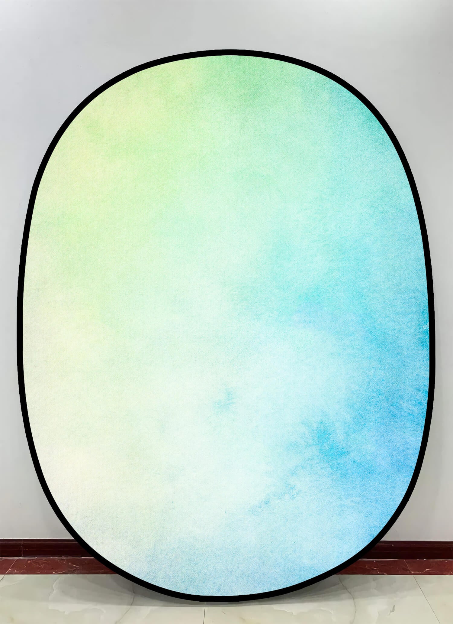 Toile de fond pliable Rose bonbon/Bleu vif Vert dégradé double face 5x6.5ft (1.5×2M) M12-80