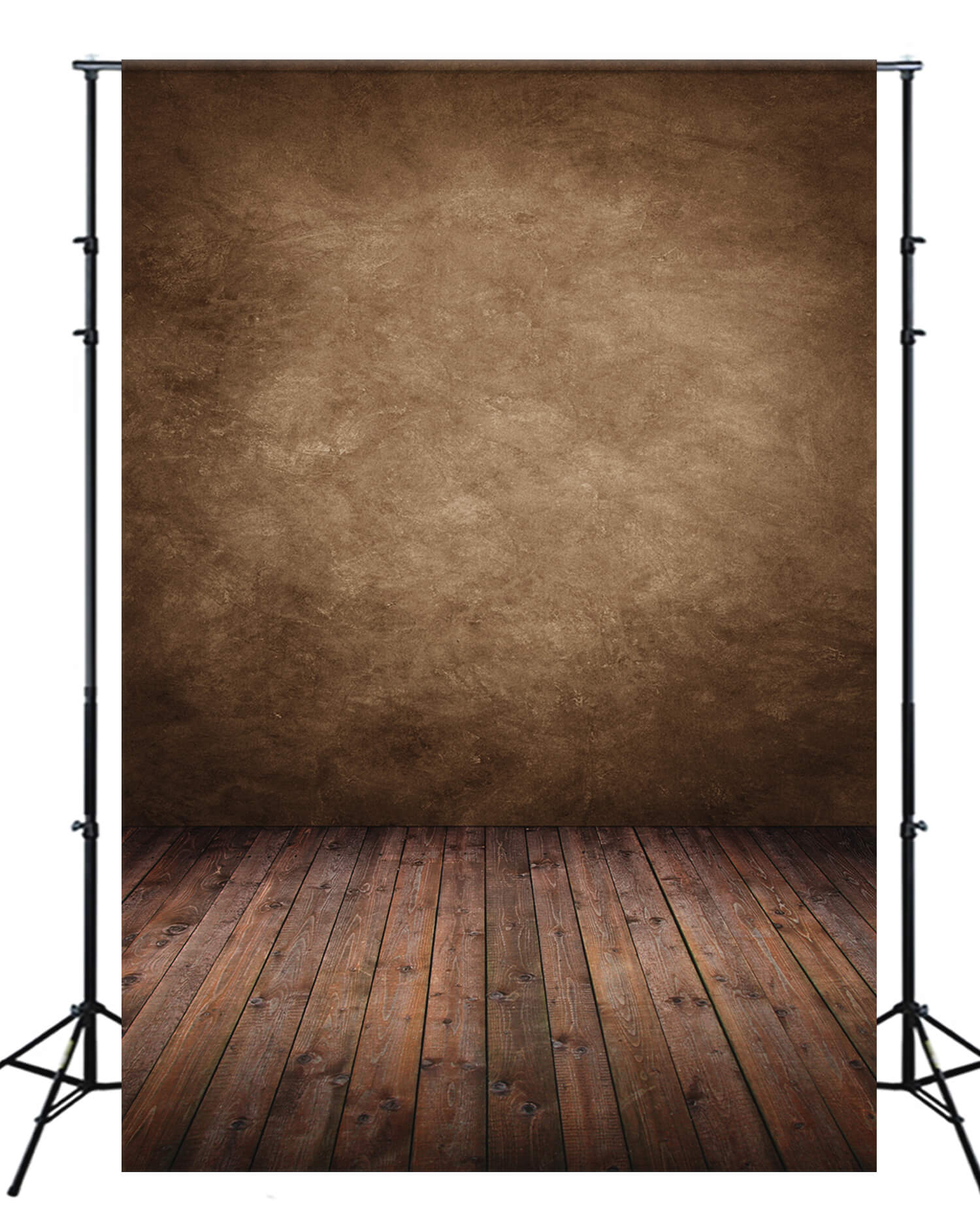 Toile de fond photographique abstraite vintage marron avec sol en bois M2-04