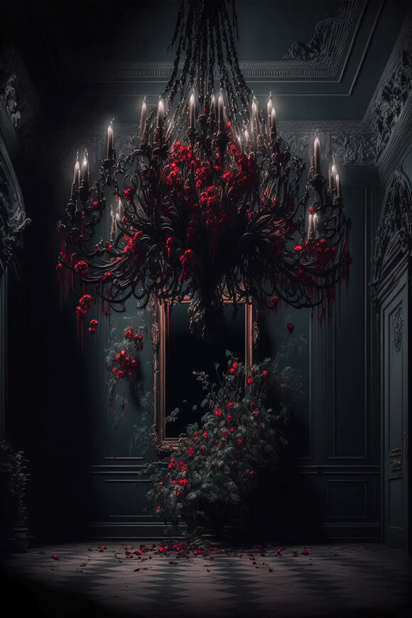 Toile de Fond de Chandelier Intérieur de Chambre Sombre M5-02