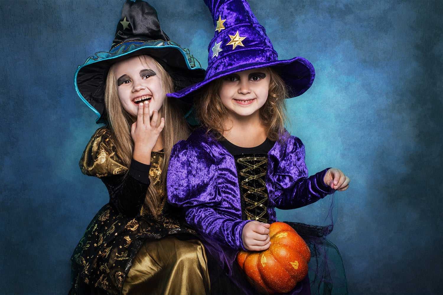 Toile de Fond de Photographie de Portrait Abstrait Bleu M5-100