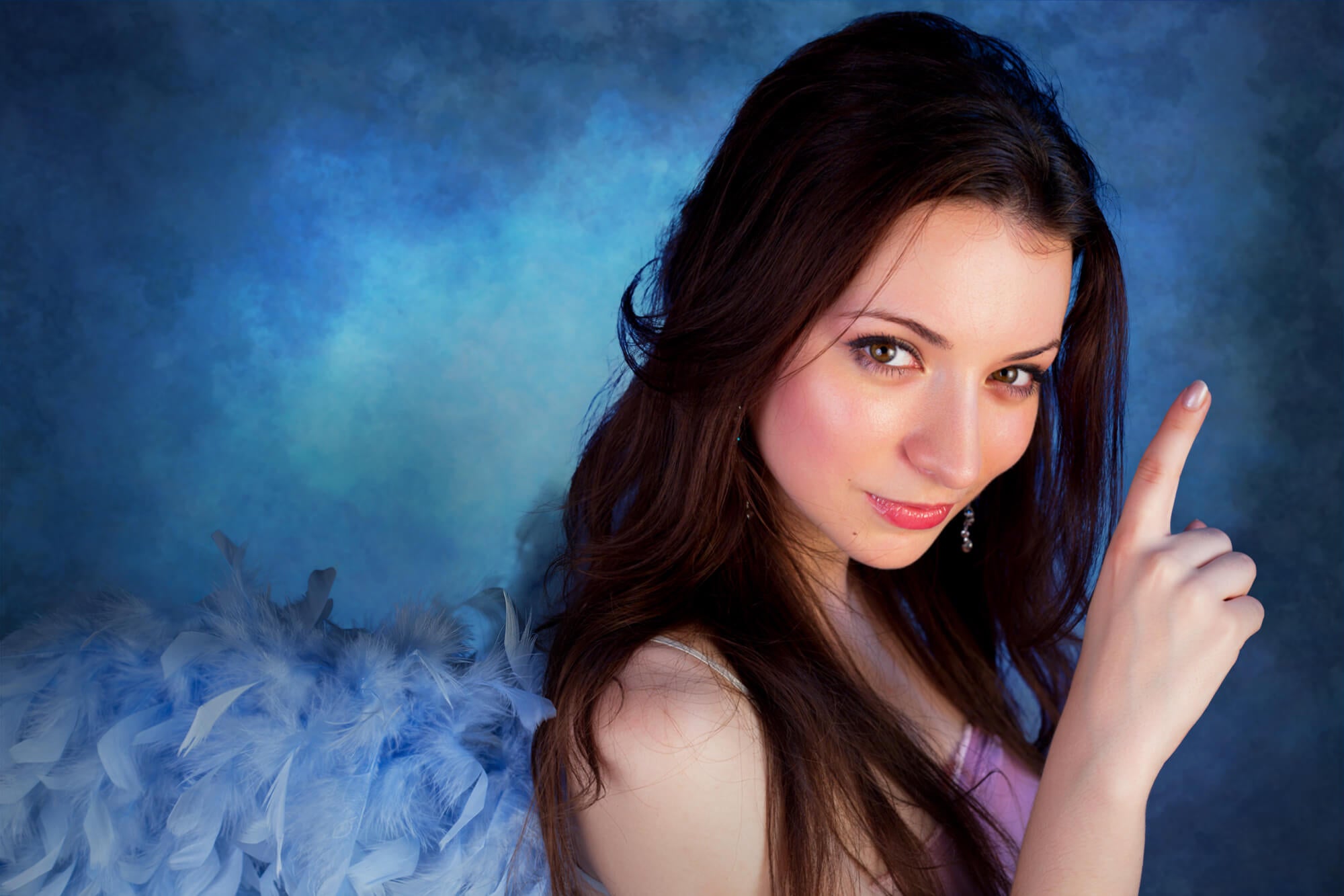 Toile de Fond de Photographie de Portrait Abstrait Bleu M5-100