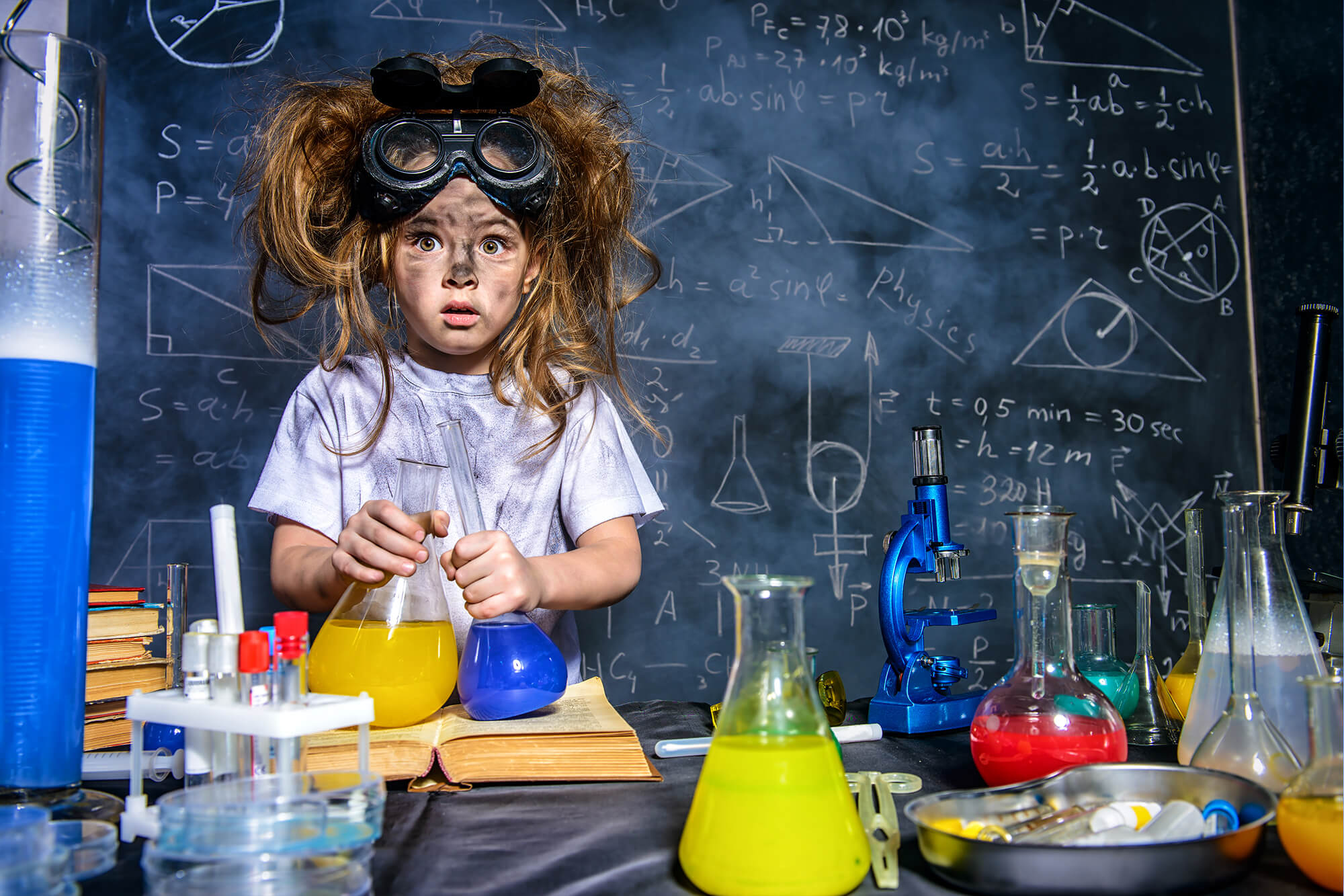 Toile de Fond de Laboratoire Scientifique de Retour à L'école M5-103