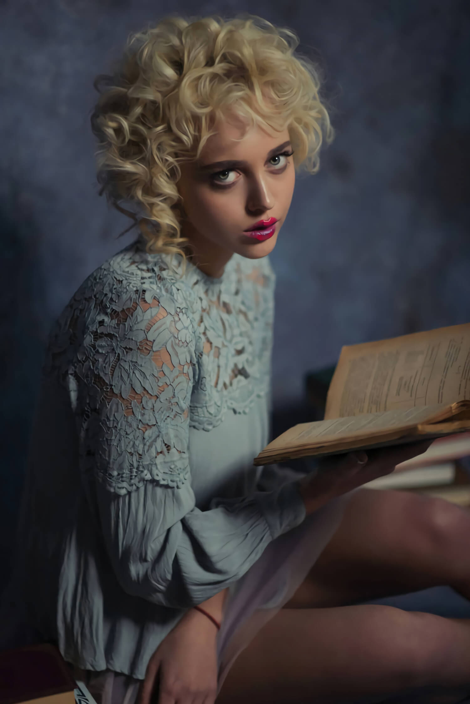 Fond de Photomaton Abstrait Bleu Foncé M5-147