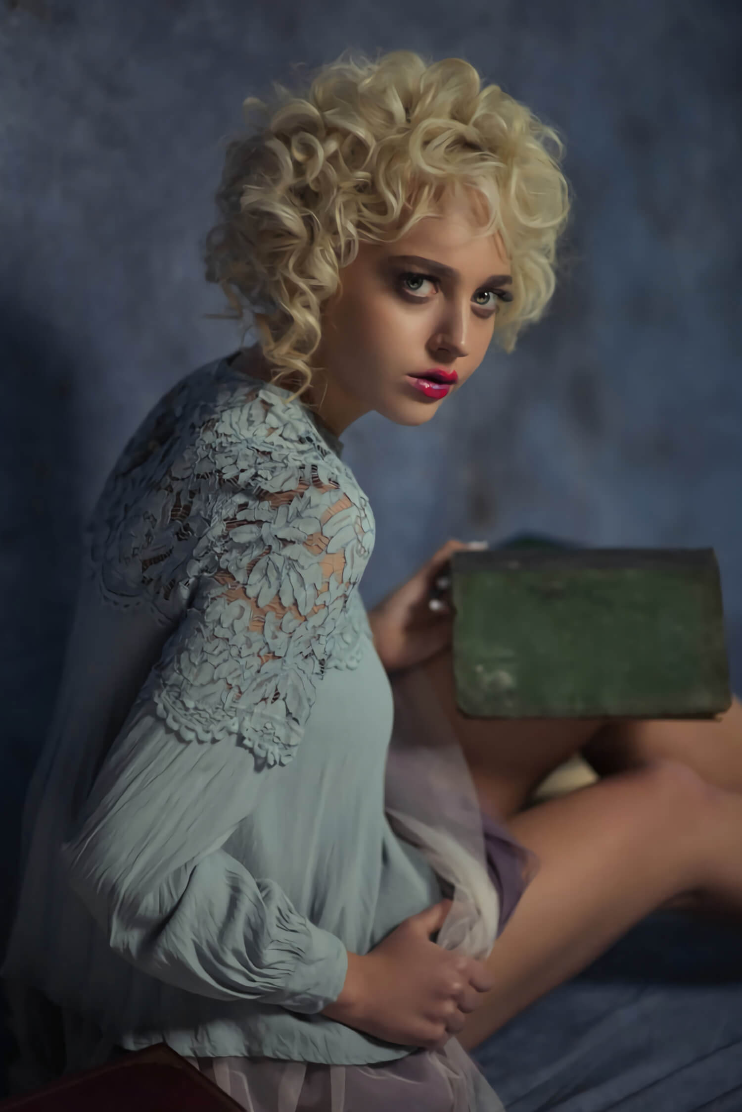 Fond de Photomaton Abstrait Bleu Foncé M5-147