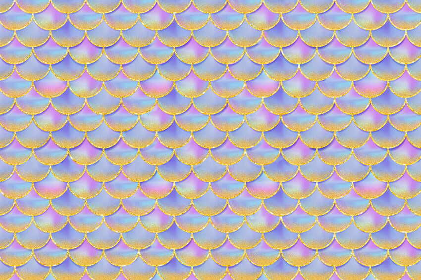 Toile de Fond Colorée de Fête D'anniversaire de Sirène Squama M5-21