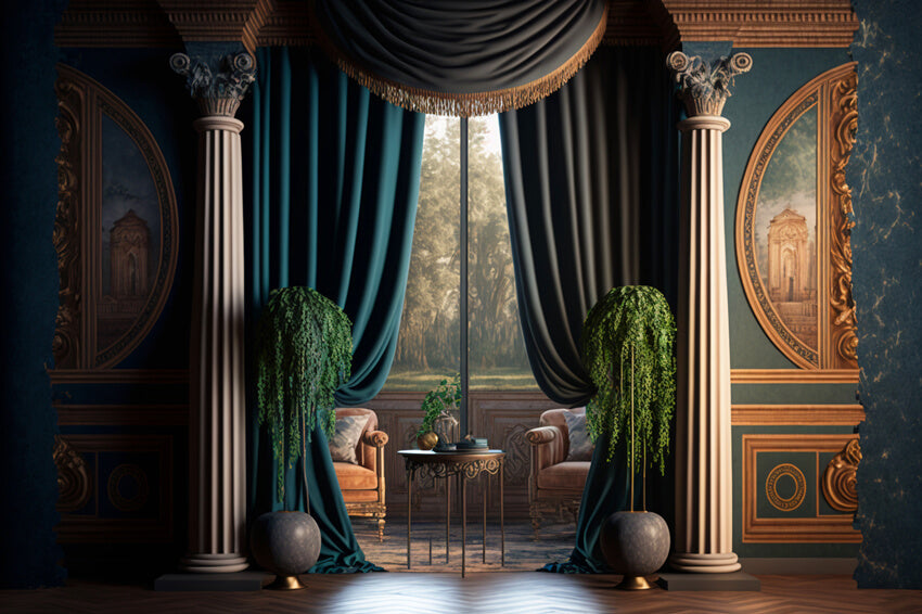 Toile de fond Murale Rétro Fenêtre Chambre Vintage M5-34