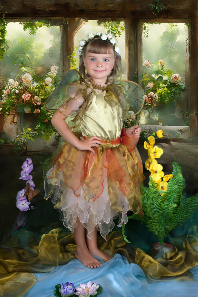 Jardin Fenêtre Fleurs Photographie Toile de Fond M5-44