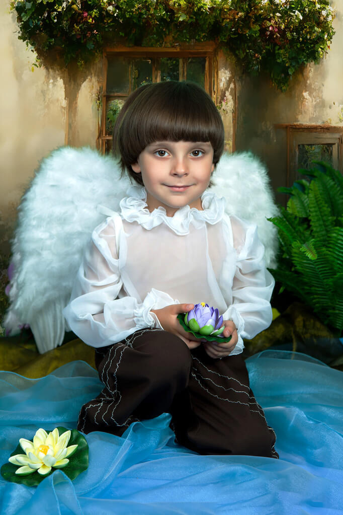 Toile de Fond de Fleurs de Fenêtre en Bois Vintage M5-46