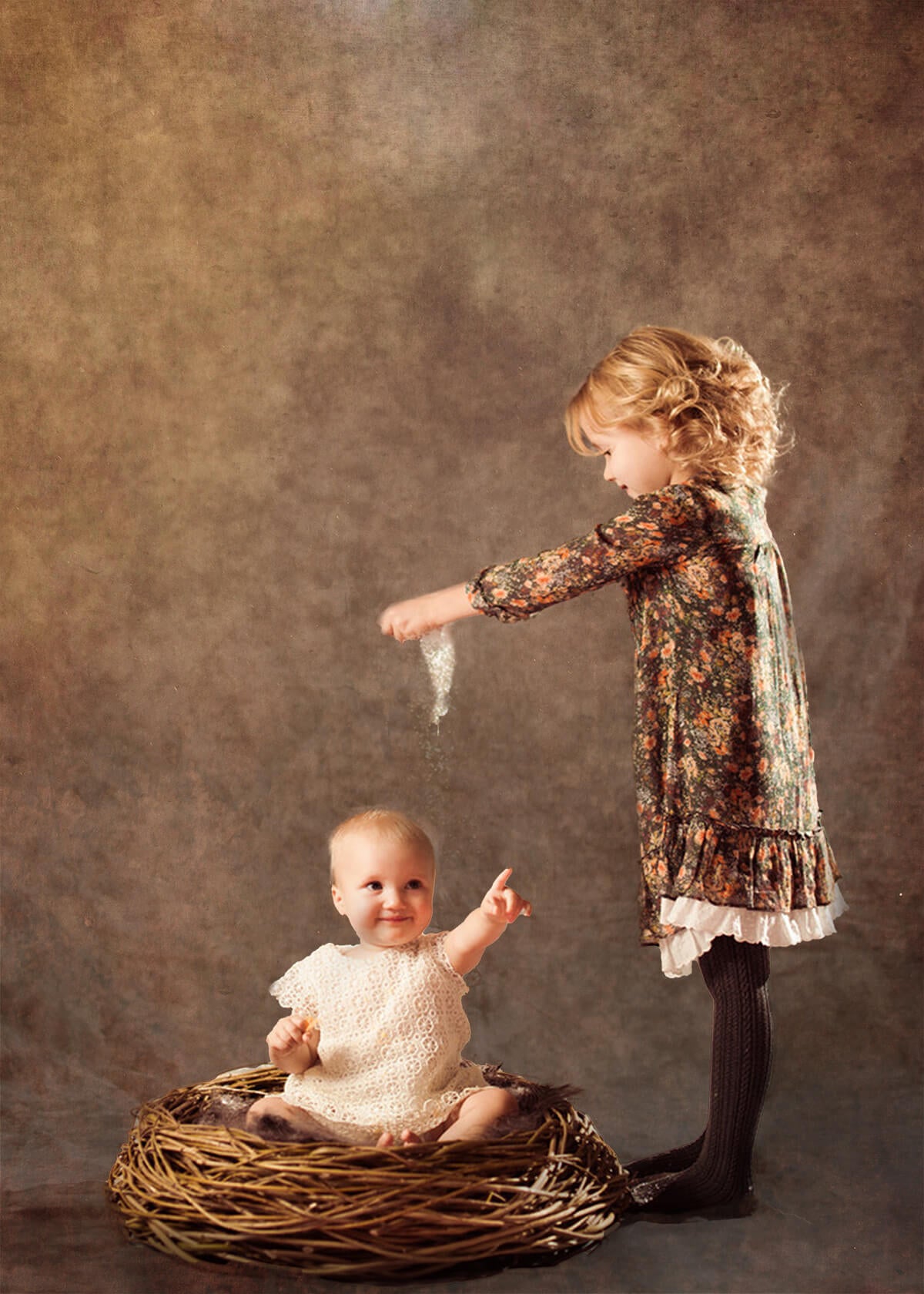 Fond de Photomaton Abstrait Brun Vintage M5-52