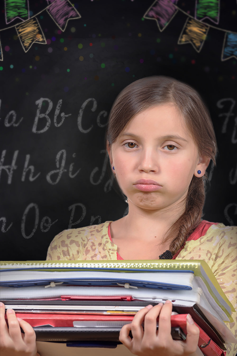 Alphabet Tableau Noir Retour à L'école Toile de Fond M5-85