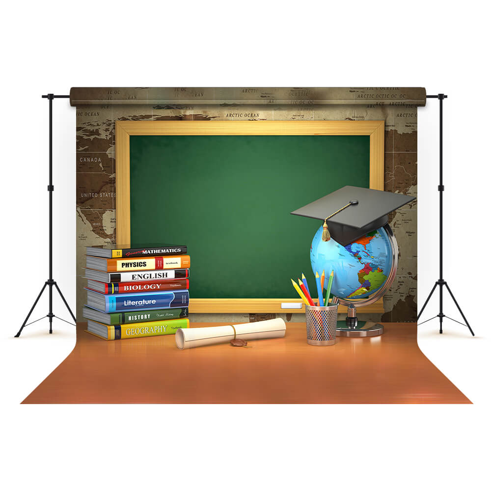 Tableau Livres Carte Retour à L'école Toile de Fond M5-92