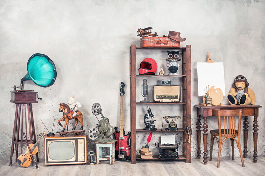 Appareils Multimédias Anciens Retour à L'école Toile de Fond M6-02