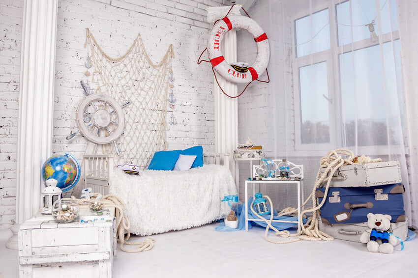 Salle Intérieure de Style Marin Retour à la Toile de Fond de L'école M6-05