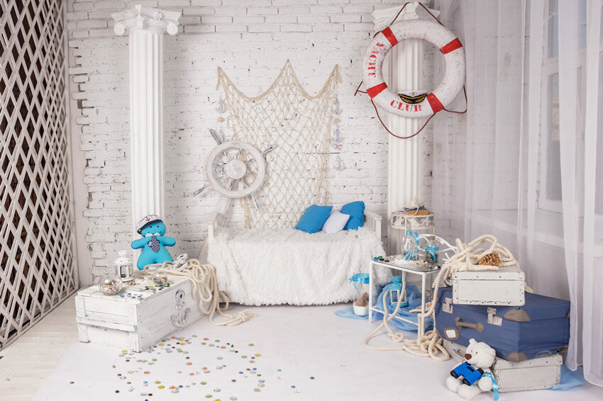 Toile de Fond de Salle de Style Marin Classique de Retour à L'école M6-06