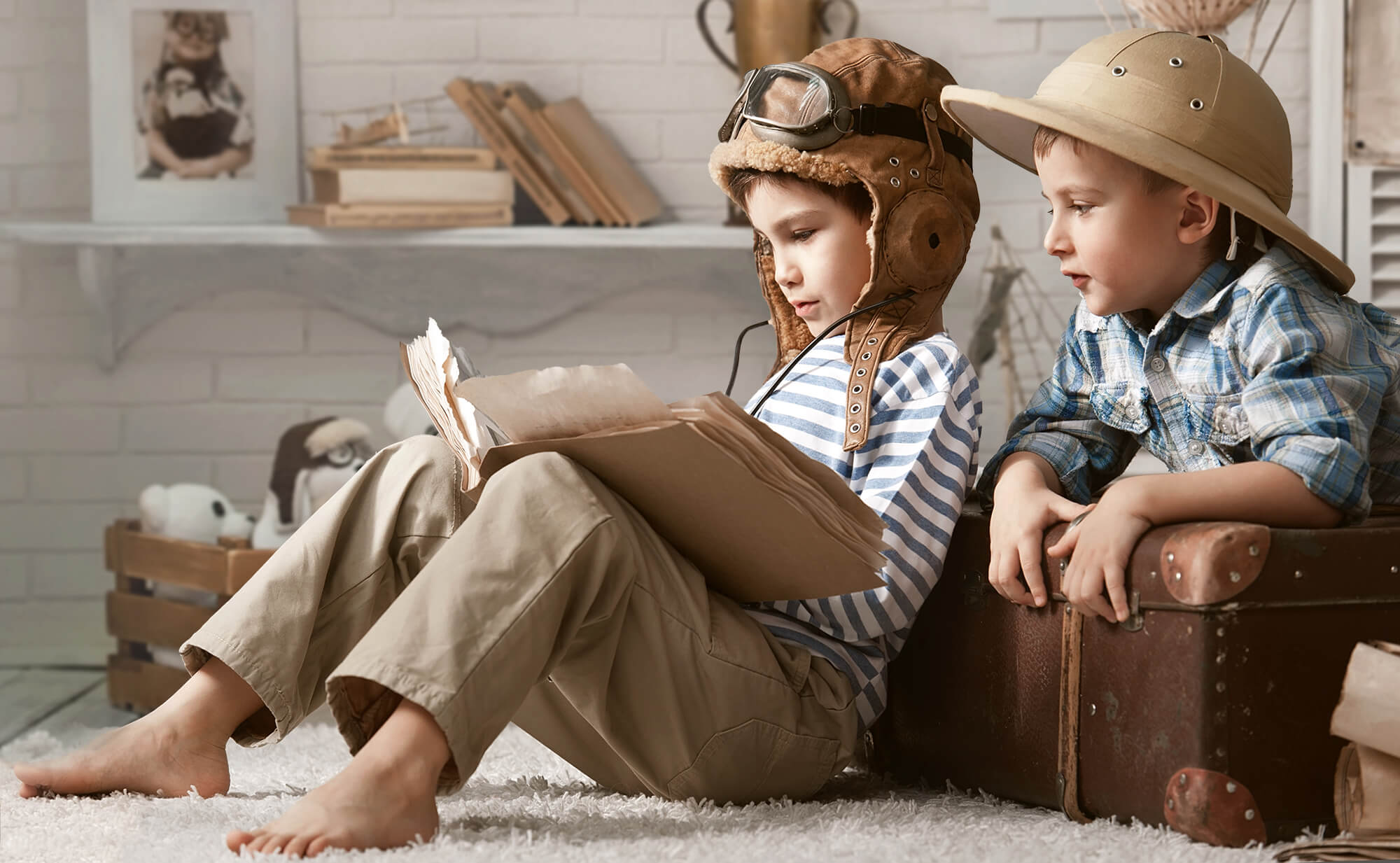 Ancre de Bateau de Voyage Globe Retour à L'école Toile de Fond M6-08