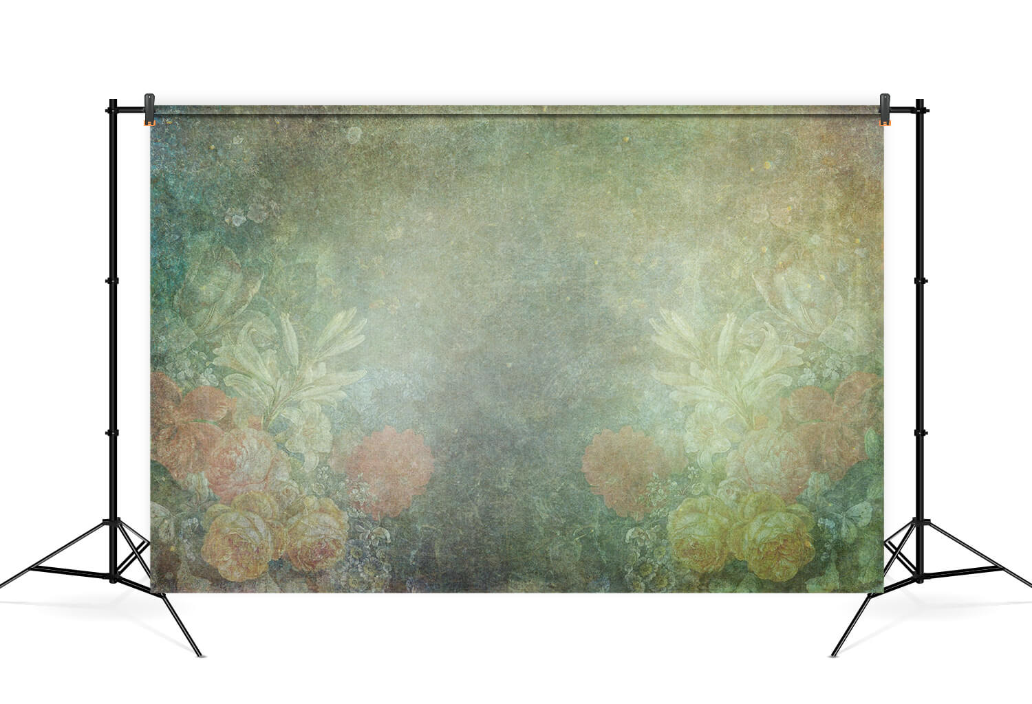Toile de Fond D'art Floral Abstrait Vert Vintage M6-111