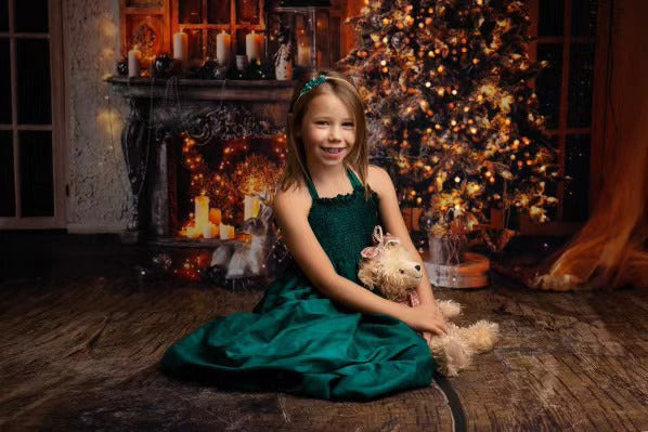 Toile de Fond de Chambre Décorée de Soirée de Noël Confortable M6-141