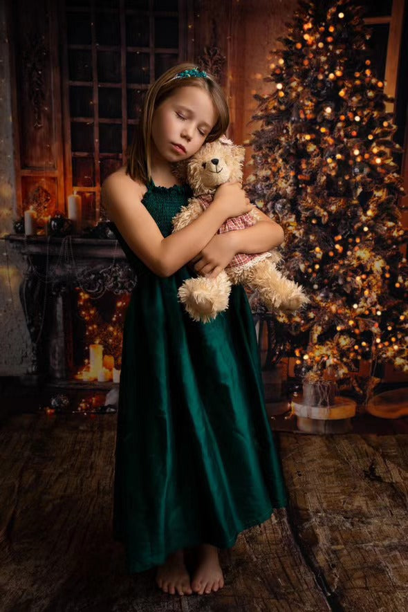 Toile de Fond de Chambre Décorée de Soirée de Noël Confortable M6-141