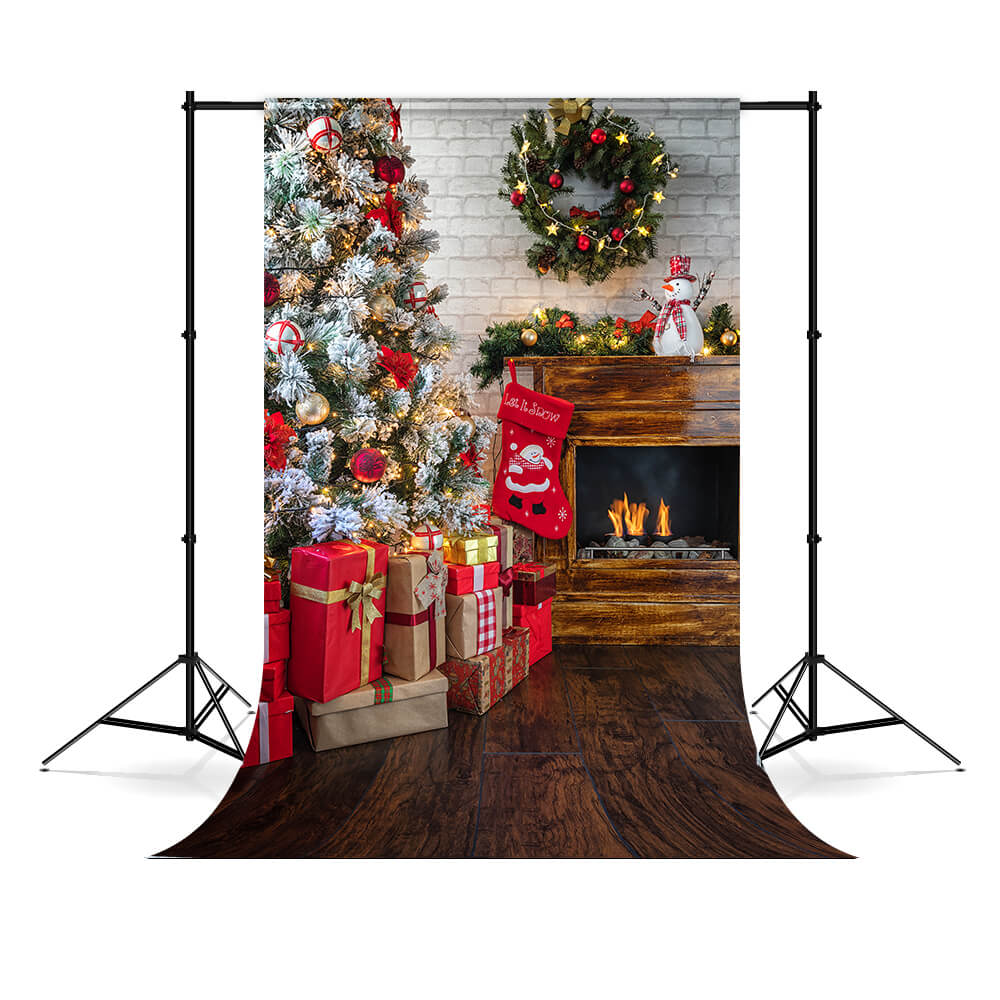 Arbre de Noël Coffrets Cadeaux Photographie Toile de Fond M7-03